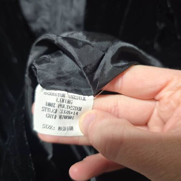 Lily Vintage Black Velour Blazer Cardigan - Picture 5 of 5